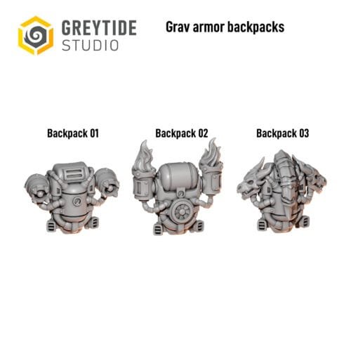 Grav Armor backpacks