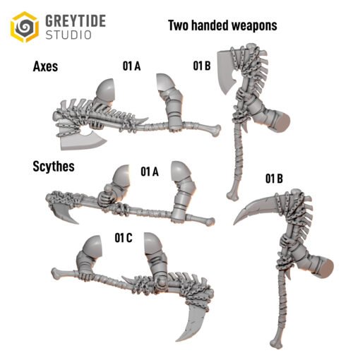 Two handed weapons