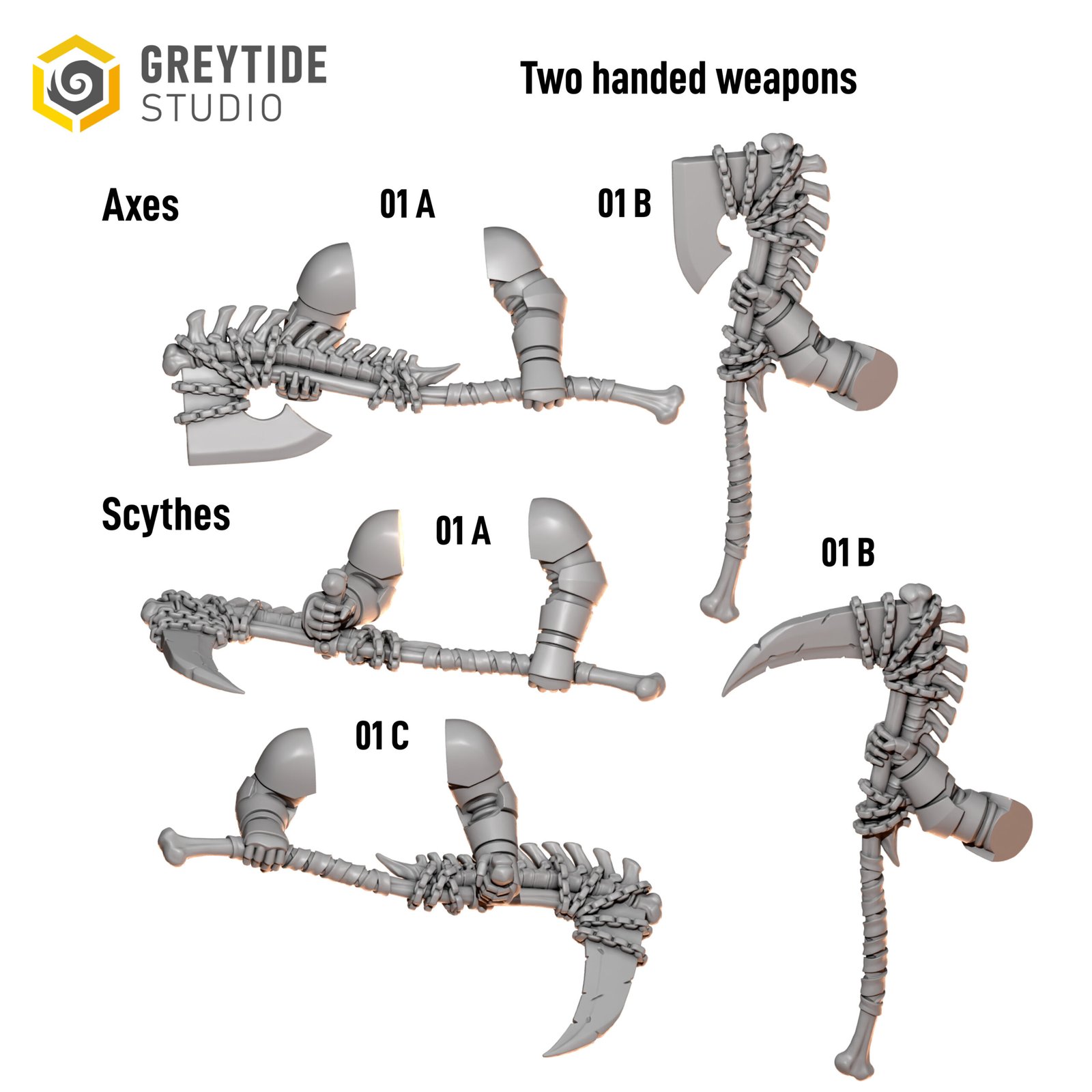 Two handed weapons